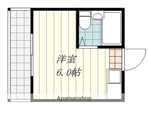 アリスト清水町(ワンルーム/2階)の間取り写真