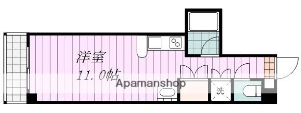 PARTENAIRE土居田(ワンルーム/1階)の間取り写真