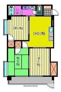 レジデンス M-1(3DK/1階)の間取り写真