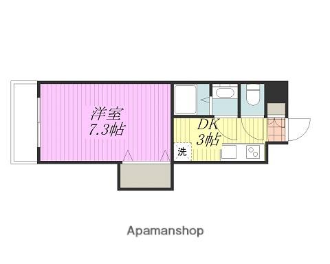 ヴァンベール東雲(1K/6階)の間取り写真