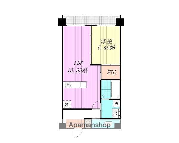 トロワボヌールⅣ(1LDK/4階)の間取り写真