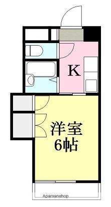 ロイヤルハイツ清水町(1K/1階)の間取り写真