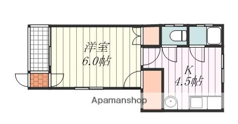 コーポ中野(1K/1階)の間取り写真