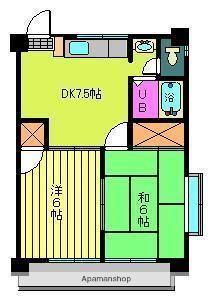 フレーベルハイツ(2DK/5階)の間取り写真