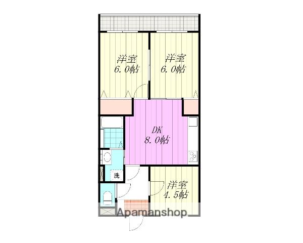 ラディエンス道後(3DK/3階)の間取り写真