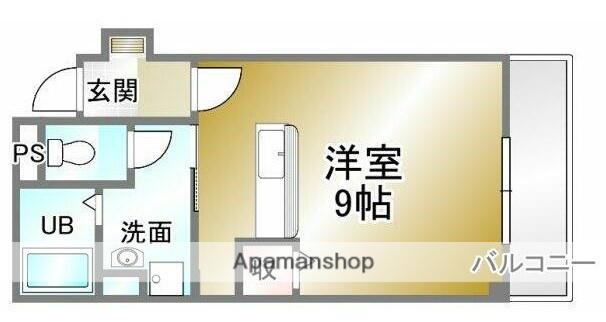 フォレストビュー横河原(ワンルーム/4階)の間取り写真