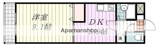 コンフォート永田(1DK/1階)の間取り写真