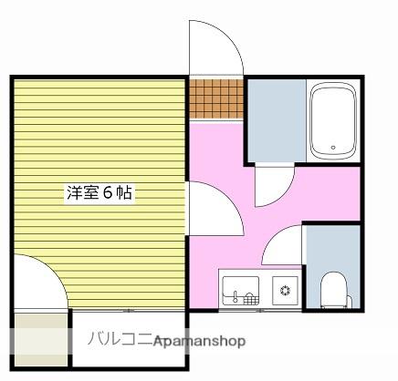 メゾン・ド・北1(1K/2階)の間取り写真