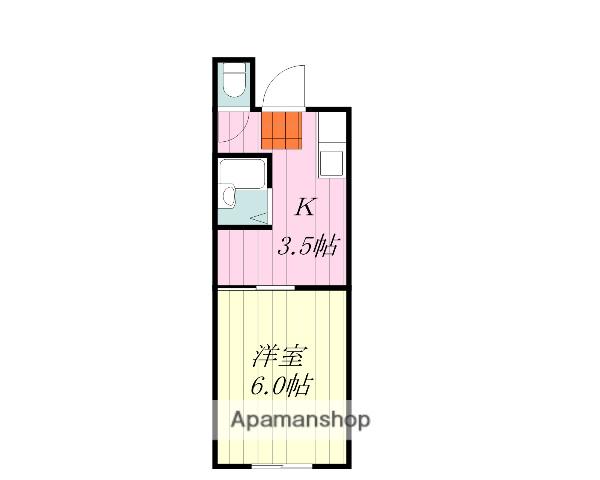 230セゾンNAKAMURAⅡ(1K/1階)の間取り写真