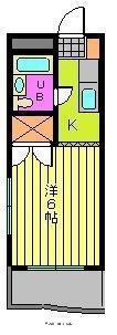 古川フラット(1K/1階)の間取り写真