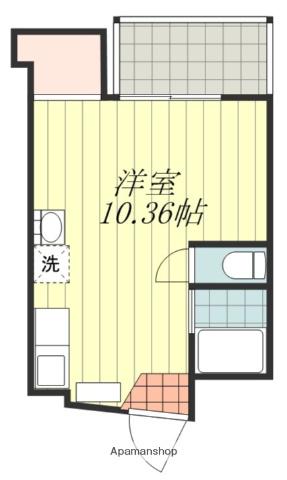 パークハイツ野本(ワンルーム/4階)の間取り写真