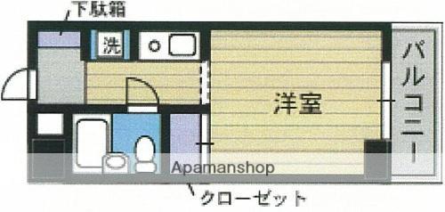 メゾン・ド・メール(ワンルーム/3階)の間取り写真