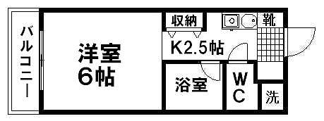 メゾン・ド・メシュー(1K/1階)の間取り写真