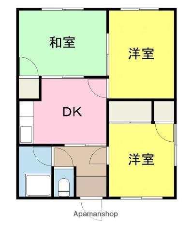 門田アパート(3DK/1階)の間取り写真