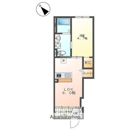 ボンヌール・リガシー(1LDK/1階)の間取り写真