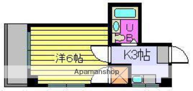 コーポ上野(1K/3階)の間取り写真