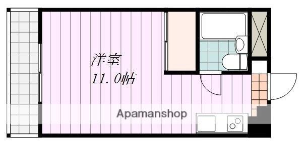 グランシェル西垣生Ⅰ(1K/2階)の間取り写真