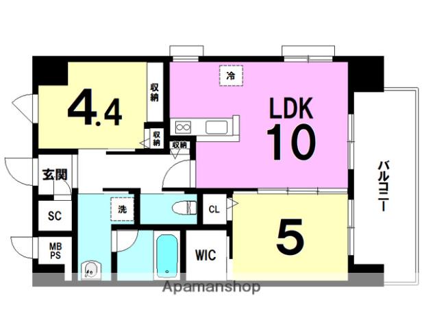 パグロ城北(2LDK/12階)の間取り写真