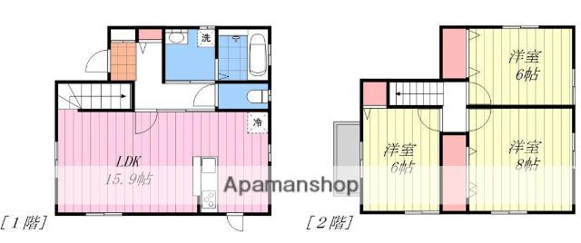 伊予鉄道郡中線 土居田駅 徒歩18分 2階建 築2年(3LDK)の間取り写真
