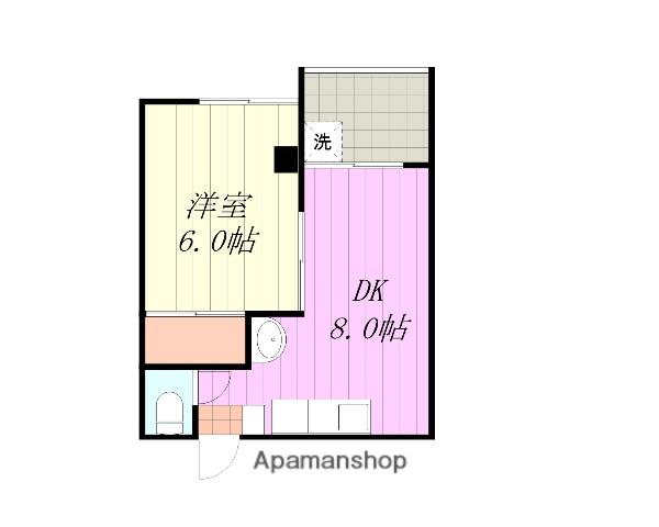 寿温泉マンション(1DK/5階)の間取り写真