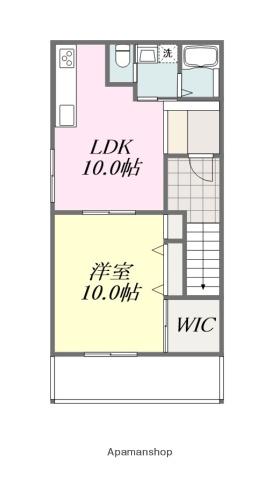 コーポモダンリビング(1LDK/2階)の間取り写真