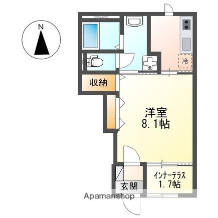 シャイン・ウエスト(1K/1階)の間取り写真