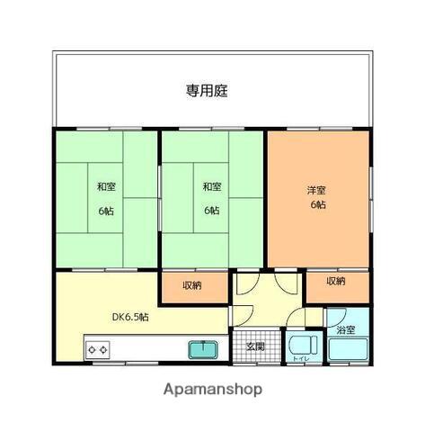 上高柳借家(3DK)の間取り写真