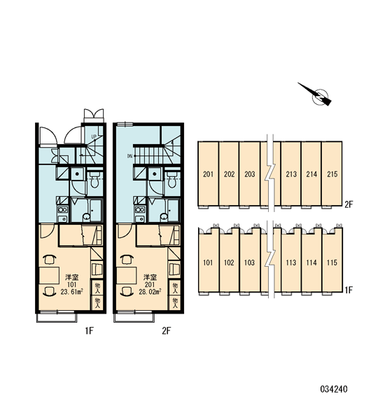 レオパレスグレーシー堀江(1K/1階)の間取り写真