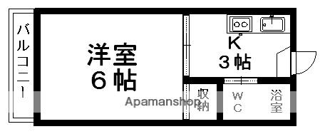 渡部マンション(1K/5階)の間取り写真