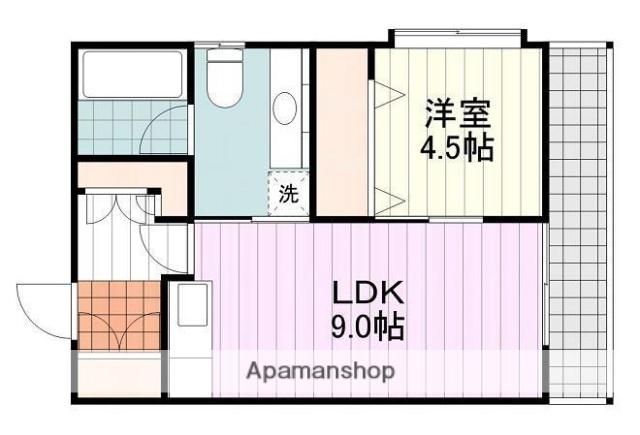 ヴェルデ・ビュー大手町(1LDK/10階)の間取り写真