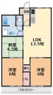 カーサグラン余戸(3LDK/8階)の間取り写真