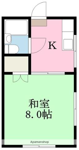 第2中須賀マンション(1K/2階)の間取り写真