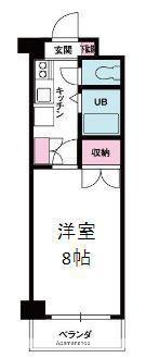 ジョイフル第5中村(1K/3階)の間取り写真