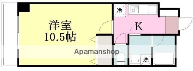 ハーモニーワン村口(1K/3階)の間取り写真