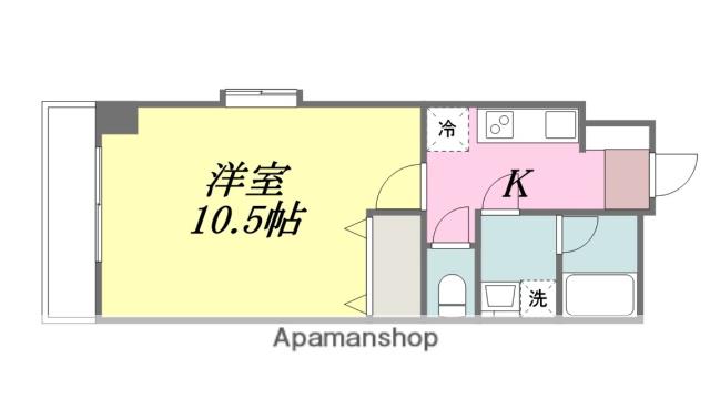 ハーモニーワン村口(1K/5階)の間取り写真