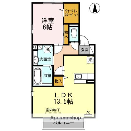ガーランド(1LDK/2階)の間取り写真