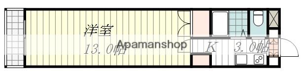 といやまちハイツ(ワンルーム/1階)の間取り写真