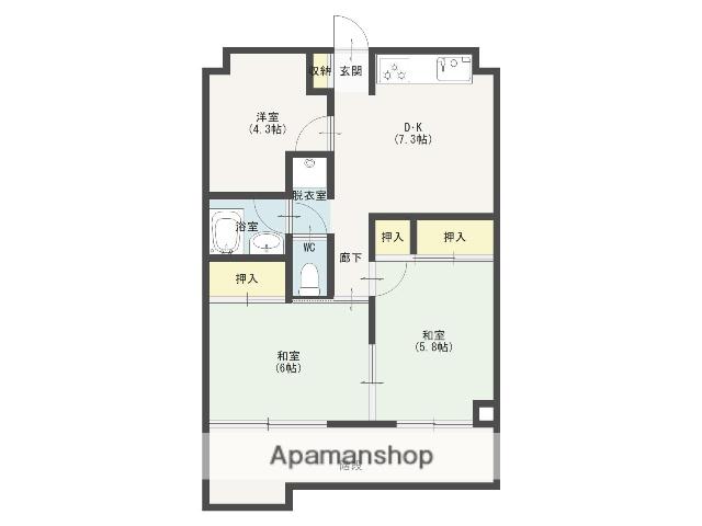 酒井ビル(3DK/2階)の間取り写真