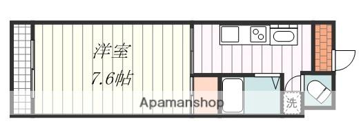 グリーンハイツ横田(1K/3階)の間取り写真