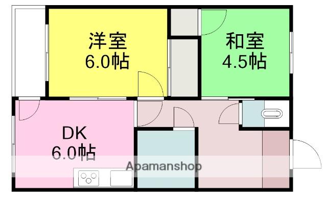 村口マンション(2DK/2階)の間取り写真