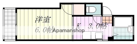 渡部ビル(1K/4階)の間取り写真