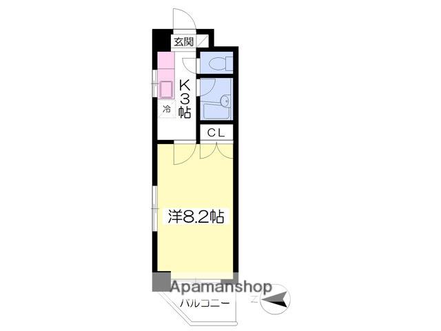 セレニテ本町(1K/3階)の間取り写真