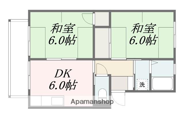 ファミール・シズ(2DK/2階)の間取り写真