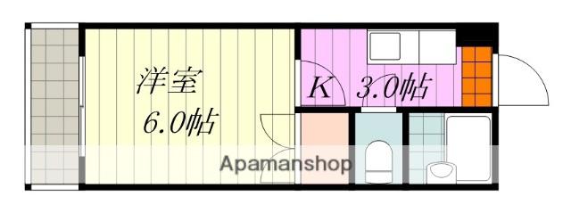 SKYファミリー(1K/2階)の間取り写真