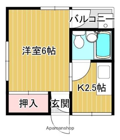 田中ビル(1K/3階)の間取り写真