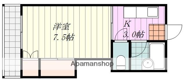 クレセントハイツ(1K/2階)の間取り写真