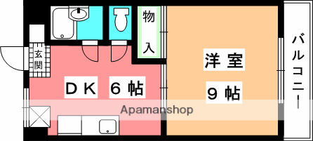 マンションふじ(1DK/1階)の間取り写真