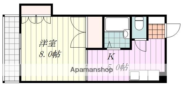 FC第一ビル(1K/5階)の間取り写真