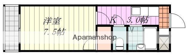 ハイムOCHI(1K/3階)の間取り写真