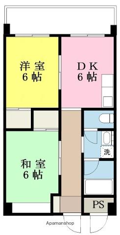 第1ミサワハイツ(2DK/1階)の間取り写真